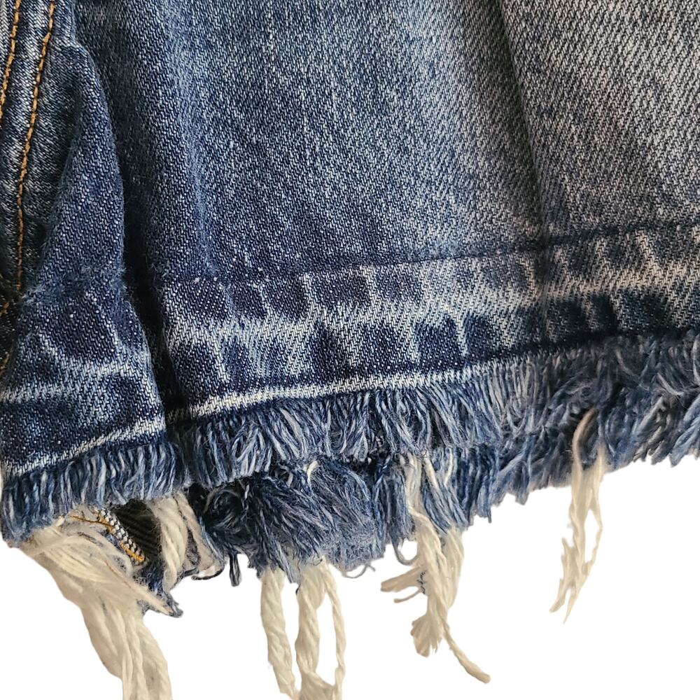 FRAME Mosaic Flare Short Mesa Wash Released Hem 100% Cotton MLFSH385 Women's 24 - Picture 6 of 11